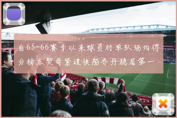 自65-66赛季以来球员对单队场均得分榜东契奇紧追快船乔丹稳居第一